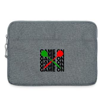 Game On: Dart Attack! ONEHUNDRETEIGHTY, 2 Pfeile - Laptoptasche 15" - Grau meliert - Vorne
