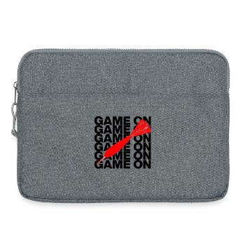 Game On: Dart Attack! ONEHUNDRETEIGHTY, Pfeil rot - Laptoptasche 15" - Grau meliert - Vorne