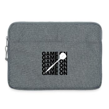 Game On: Dart Attack! ONEHUNDRETEIGHTY, Pfeil weiß - Laptoptasche 15" - Grau meliert - Vorne