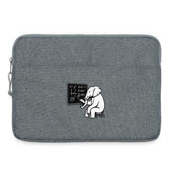 Professeur Éléphant - Sacoche pour ordinateur portable 15 pouces - gris chiné - Devant