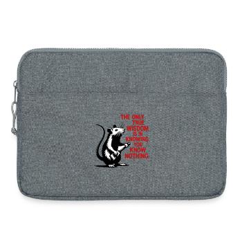 Rat de la connaissance : Rien de connu - Sacoche pour ordinateur portable 15 pouces - gris chiné - Devant