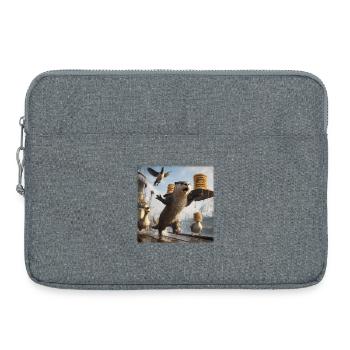 Funny Otter Pancake Chaos Harbor Design - Laptop bag 15" - heather grey - Front