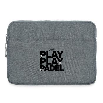 Jouez simplement au Padel – Feu sur le terrain ! Écrase-le ! - Sacoche pour ordinateur portable 15 pouces - gris chiné - Devant