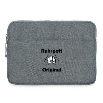 Ruhrpott Original, Bergmann Stolz! NRW, Kohle - Laptoptasche 15" - Grau meliert - Vorne