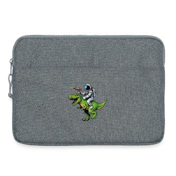 Astronaut on Dino: Laser Hunt - Laptop bag 15" - heather grey - Front