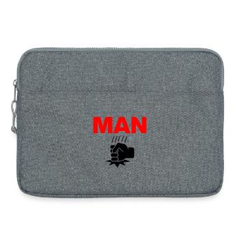 Homme Coup de poing – Poing Puissant ! Harald, Réalité, Mème - Sacoche pour ordinateur portable 15 pouces - gris chiné - Devant