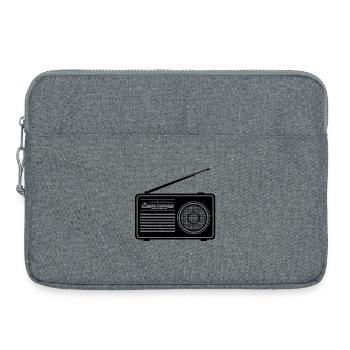 Motif radio rétro sur les vêtements - Sacoche pour ordinateur portable 15 pouces - gris chiné - Devant