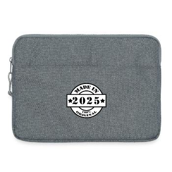 MADE IN 2025 Geburtsjahr Baujahr Jahrgang Geschenk - Laptoptasche 15" - Grau meliert - Vorne