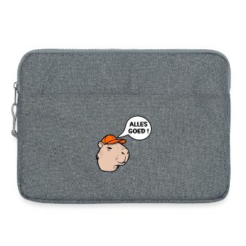 Tout va bien - Sacoche pour ordinateur portable 15 pouces - gris chiné - Devant