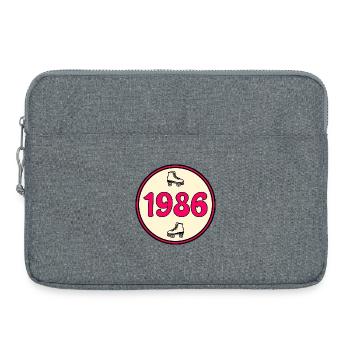 Geburtstag 1986 Rollschuhfahren - Laptoptasche 15" - Grau meliert - Vorne