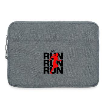 FEMME QUI FAIT DU JOGGING – REINE DE LA COURSE ! COURIR, COURIR, VAS-Y - Sacoche pour ordinateur portable 15 pouces - gris chiné - Devant