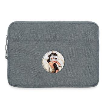 Illustration // View through medication - Laptop bag 15" - heather grey - Front