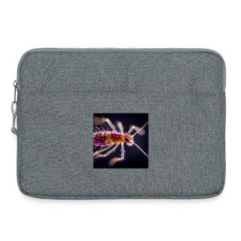 Neon Insect Macro – Abstract Micro World Design - Laptop bag 15" - heather grey - Front