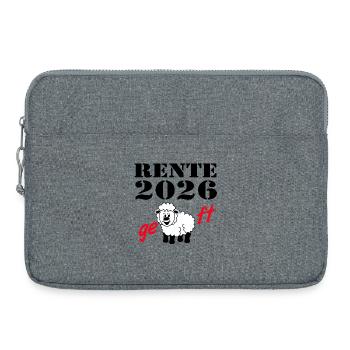 Pension 2026 , done - Laptop bag 15" - heather grey - Front