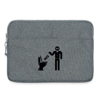 NZS In’s Klo, In Die Toilette! Gegen Rechts Black - Laptoptasche 15" - Grau meliert - Vorne