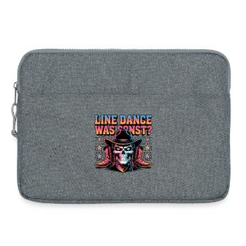 Cowboy en Ligne de Crâne - Sacoche pour ordinateur portable 15 pouces - gris chiné - Devant