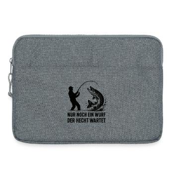 Pike Waiting A Cast Fishing Angler Gift - Laptop bag 15" - heather grey - Front