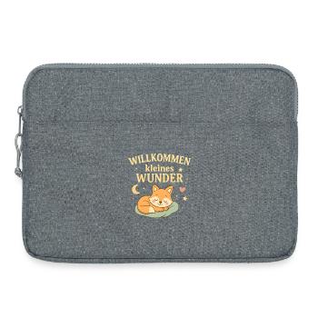 Willkommen kleines Wunder Fuchs Variante - Laptoptasche 15" - Grau meliert - Vorne