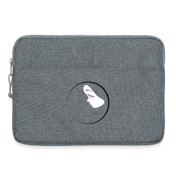 Purple female silhouette - Laptop bag 15" - heather grey - Front