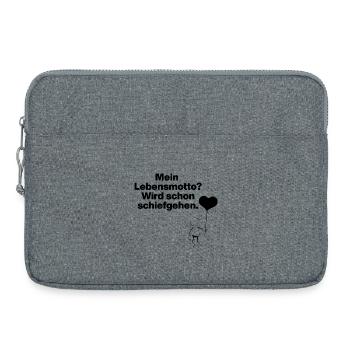 MA DEVISE DANS LA VIE ? ÇA VA MAL TOURNER ! - Sacoche pour ordinateur portable 15 pouces - gris chiné - Devant