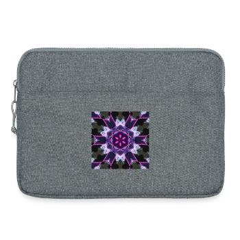 Neon Mandala Kaleidoskop - Laptoptasche 15" - Grau meliert - Vorne