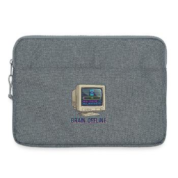 Brain Offline Retro Monitor - Laptop bag 15" - heather grey - Front