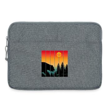 BEAR WILDLIFE SUNSET NATURE - Laptop bag 15" - heather grey - Front