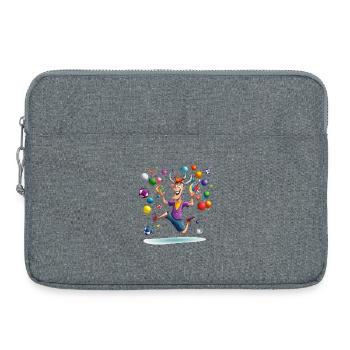 Jubelstier Jonglier-Party - Laptoptasche 15" - Grau meliert - Vorne