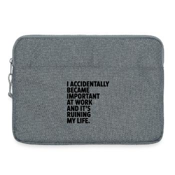 Versehentlich wichtig bei der Arbeit - Laptoptasche 15" - Grau meliert - Vorne