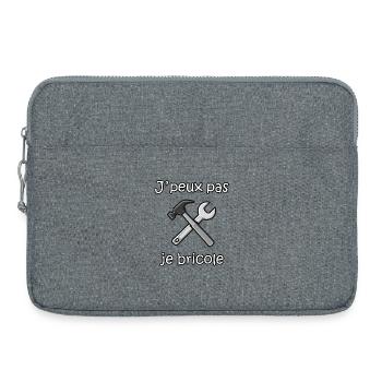 Ich kann es nicht selbst machen – Handwerker-Humor - Laptoptasche 15" - Grau meliert - Vorne