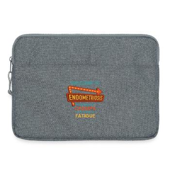 Sensibilisation à l’endométriose - Panneau rétro de diner - Sacoche pour ordinateur portable 15 pouces - gris chiné - Devant