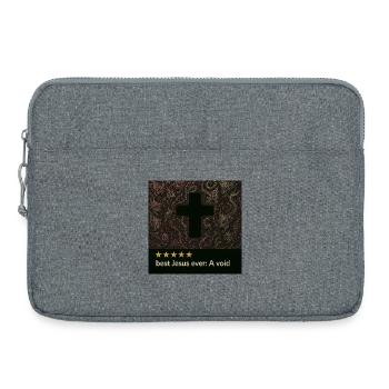 Croix dans le Vide Sombre - Sacoche pour ordinateur portable 15 pouces - gris chiné - Devant