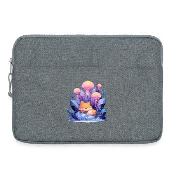 Traumfuchs im Kristallreich - Laptoptasche 15" - Grau meliert - Vorne