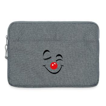 Carnaval du visage de clown joyeux Carnaval Carnaval - Sacoche pour ordinateur portable 15 pouces - gris chiné - Devant