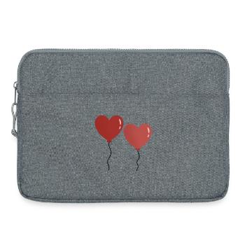 Twin Hearts Ballons - Laptoptasche 15" - Grau meliert - Vorne