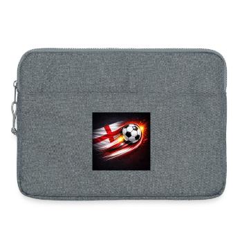 Flying football with flag breeze - Laptop bag 15" - heather grey - Front