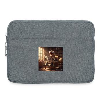 Literarische Hyäne im Salon - Laptoptasche 15" - Grau meliert - Vorne