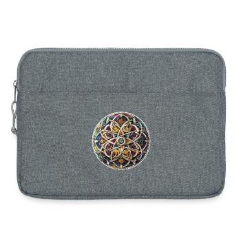 Kaléidoscope du nœud celtique - Sacoche pour ordinateur portable 15 pouces - gris chiné - Devant