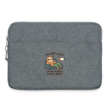 Lazy sloth in power saving mode - Laptop bag 15" - heather grey - Front