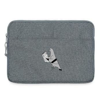 Pigeon Reading a Newspaper – Urban Minimal Illustr - Laptoptasche 15" - Grau meliert - Vorne