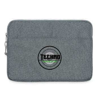 Techno Is Life Neon Logo - Laptoptasche 15" - Grau meliert - Vorne