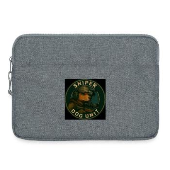 Unité de chiens de tireur d’élite - Sacoche pour ordinateur portable 15 pouces - gris chiné - Devant