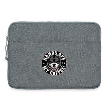 Hände weg von meinem Kaffee - Laptoptasche 15" - Grau meliert - Vorne