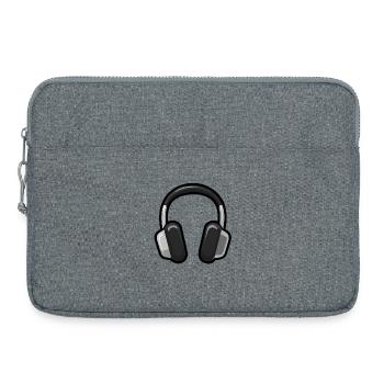 Casque audio pour amateurs de sons électroniques - Sacoche pour ordinateur portable 15 pouces - gris chiné - Devant