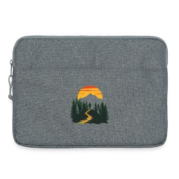 Wanderlust Explorer – Outdoor Hiking Shirt - Laptop bag 15" - heather grey - Front
