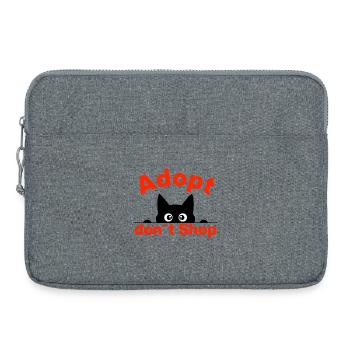 ADOPT, DON'T BUY – CAT LOVE CATLOVER - Laptop bag 15" - heather grey - Front