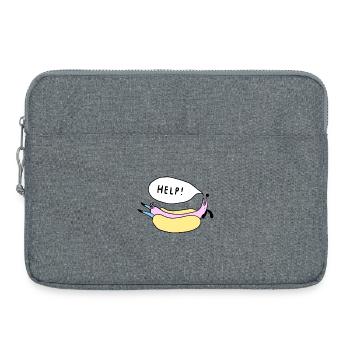 Help_Hot_Dog - Laptop bag 15" - heather grey - Front