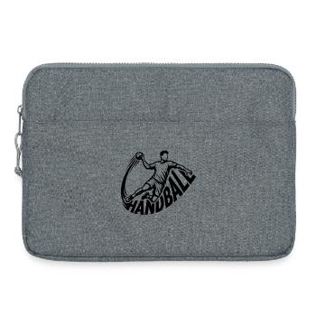 Joueurs de handball - Sacoche pour ordinateur portable 15 pouces - gris chiné - Devant