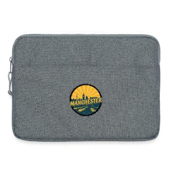 Insigne du canal vintage de la Skyline de la ville de Manchester - Sacoche pour ordinateur portable 15 pouces - gris chiné - Devant
