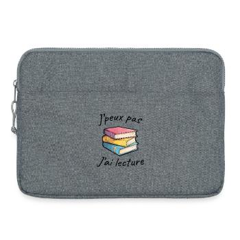 Passion lecture, gens cultivés, lire des romans - Sacoche pour ordinateur portable 15 pouces - gris chiné - Devant